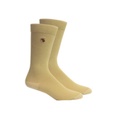 Men's kahaki colored long dress socks by Brown Dog Hosiery